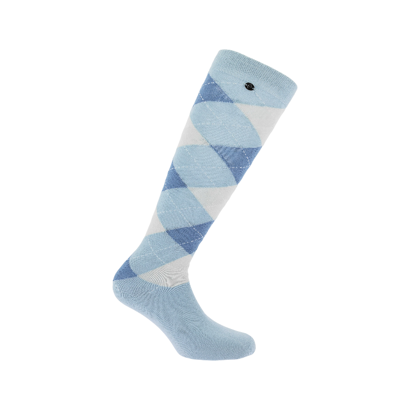 Equithème - Rijsokken Argyle hemelsblauw/ blauw | - Ohlala
