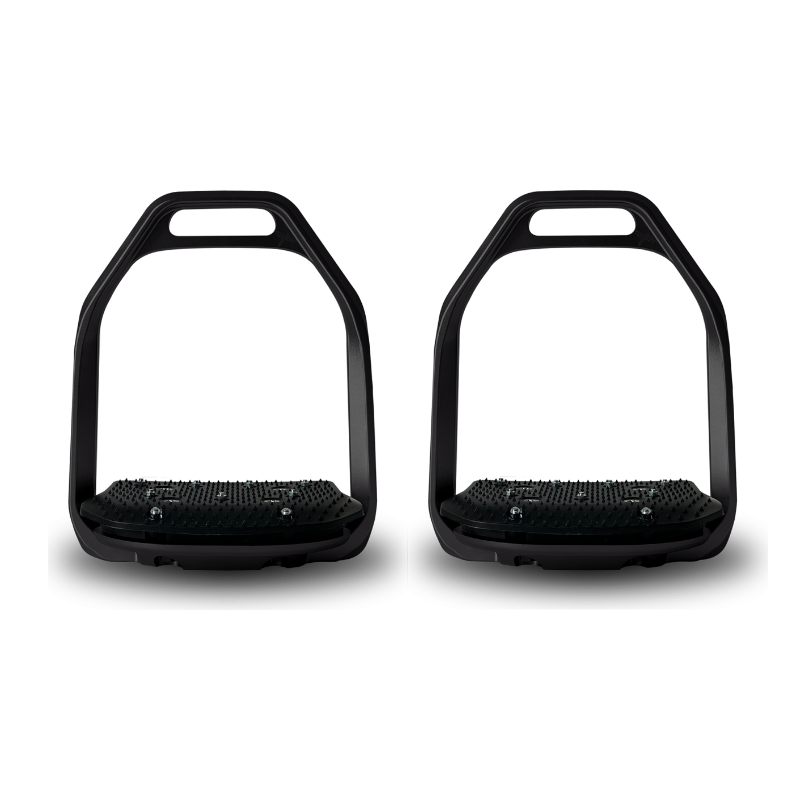 Freejump - Air Pure stijgbeugels gekantelde vloer/ rechts oog zwart | - Ohlala