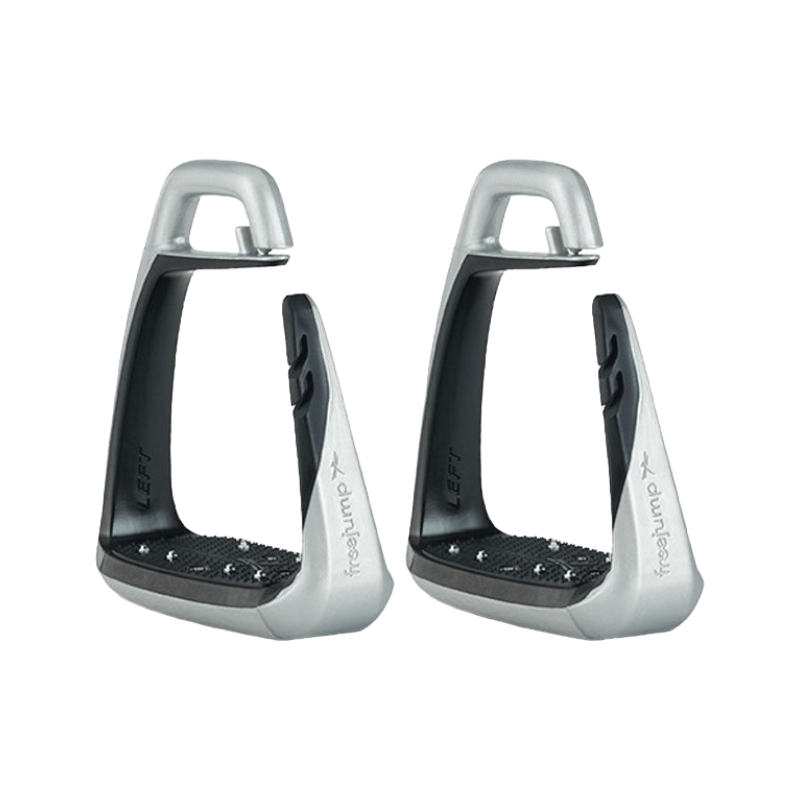 Freejump - Étriers Soft'Up Classic Pearl Argent / Noir | - Ohlala