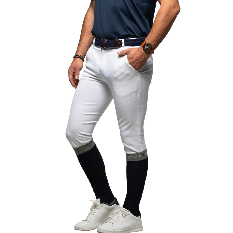 Flags & Cup - Pantalon d'équitation homme Lorenzo blanc | - Ohlala