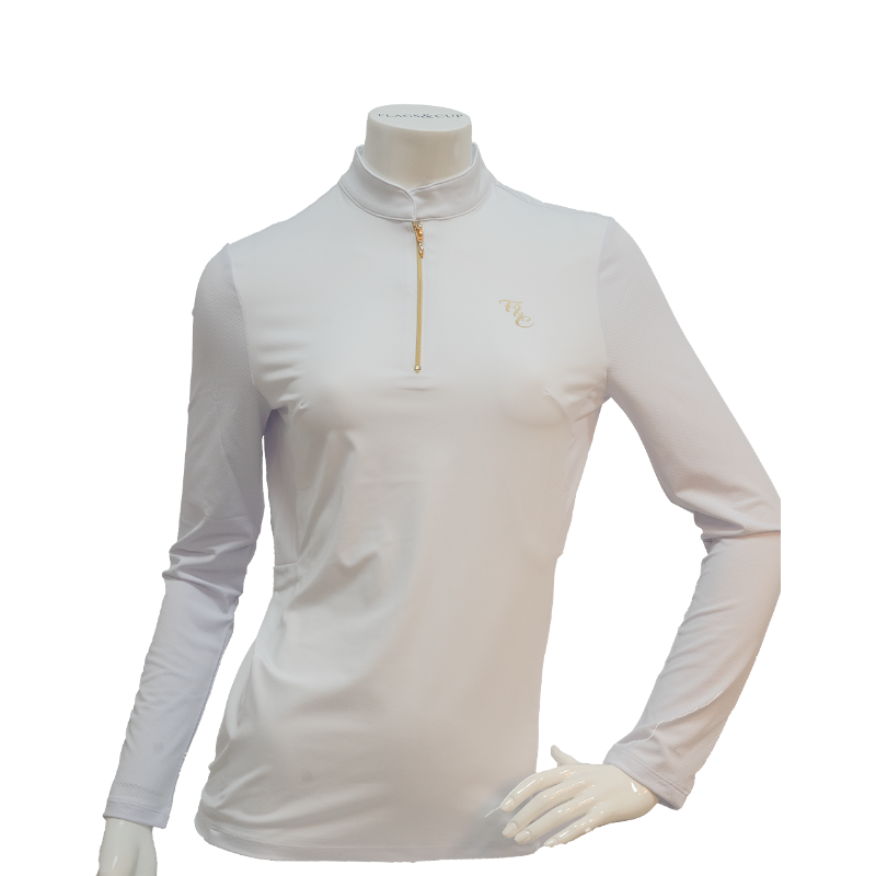 Flags & Cup - Polo de concours manches longues femme Andria blanc | - Ohlala