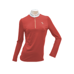 Flags & Cup - Polo de concours manches longues femme Andria cerise | - Ohlala