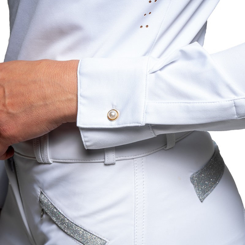 Flags & Cup - Polo de concours manches longues femme Isla blanc | - Ohlala