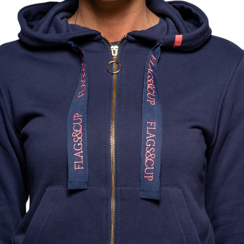 Flags & Cup - Sweat à capuche femme Lomita marine | - Ohlala