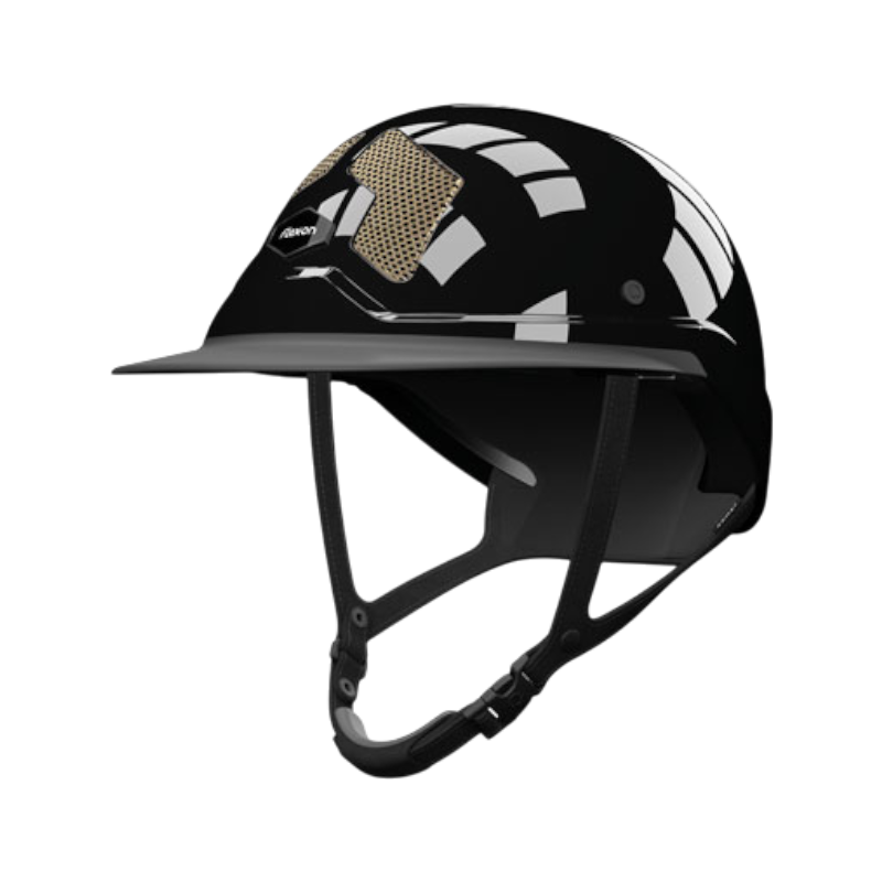 Flex On - Casque d'équitation Armet Star grilles gold visière Mixte