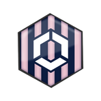 Flex On - Sticker Helm Armet Trex On Stripes Roze/Marine