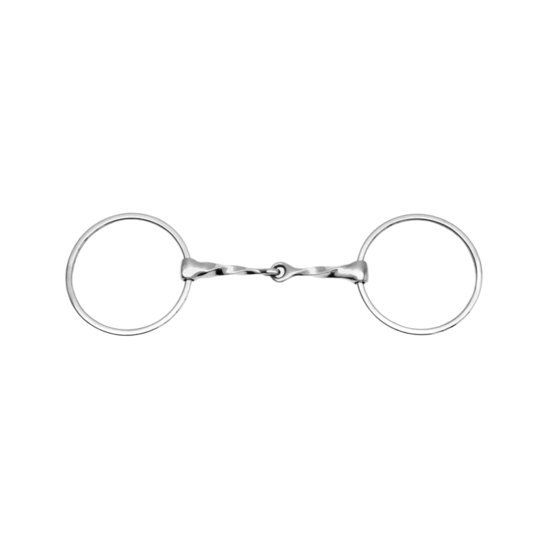 Embouchure De Mors Reinsman Torsadée, Anneau Libre, Fer Doux, 5 Pouces