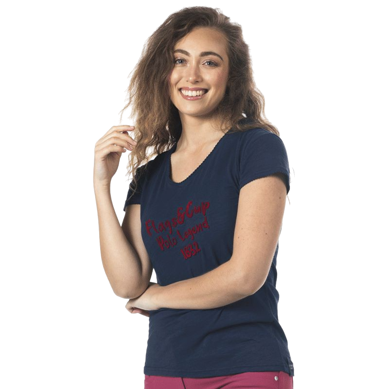 Flags & Cup - T-shirt femme Rafaela marine | - Ohlala