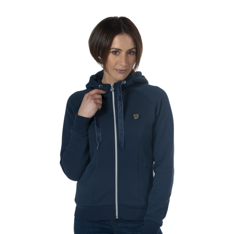 Sweat zippe femme Tazlina marine Flags Cup OHLALA