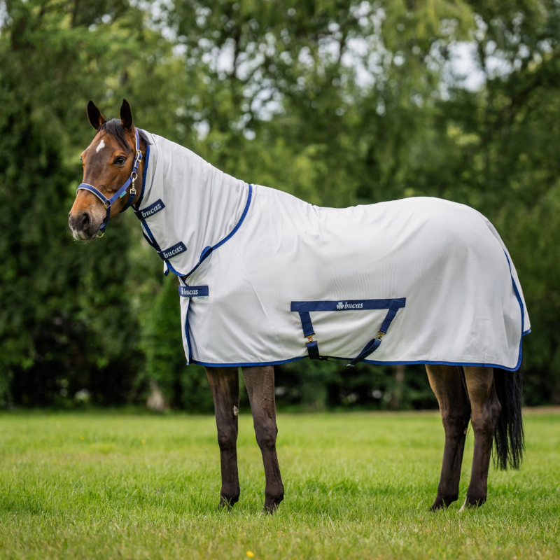 Bucas - Couverture anti-mouches Freedom Fly Full Neck silver
