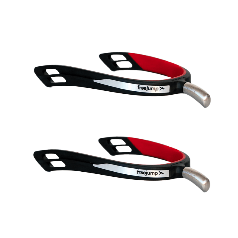 Freejump - Éperons articulés Spur'On Prince de Galles Noir / Rouge | - Ohlala