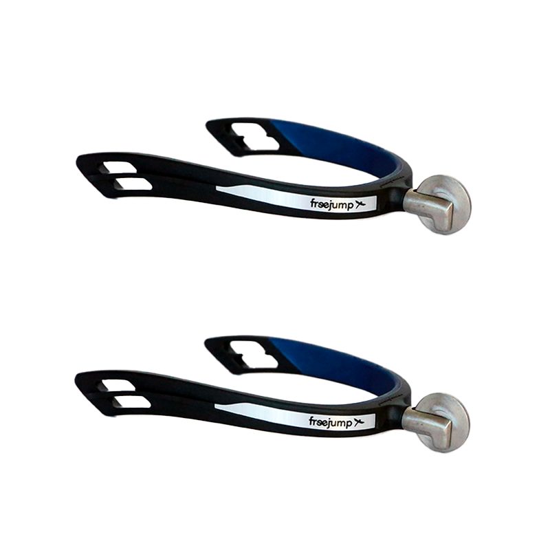 Freejump - Éperons articulés Spur'One disque noir/ bleu perle | - Ohlala