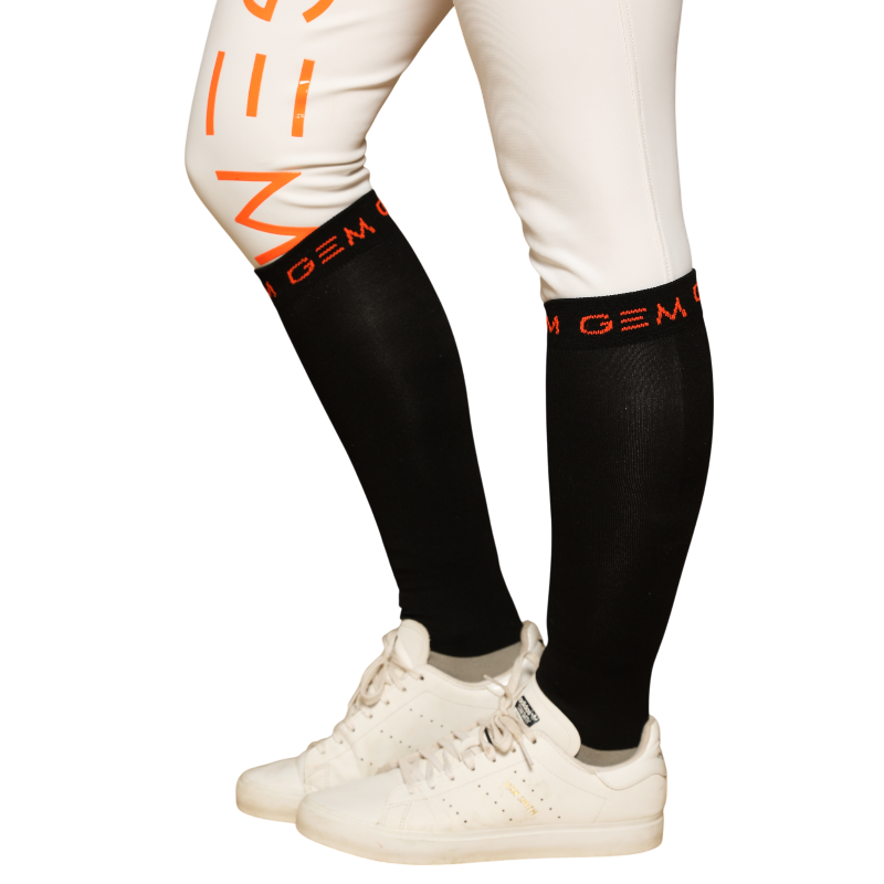 GEM - Chaussettes Love noir/ corail (x2)