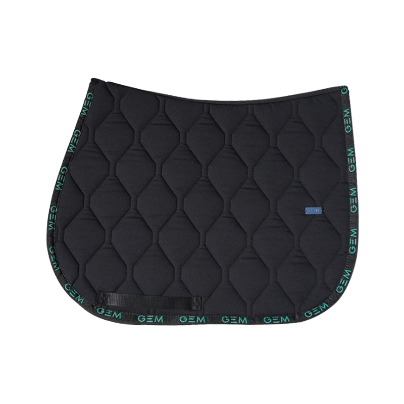 GEM - Tapis de selle Love noir/ vert