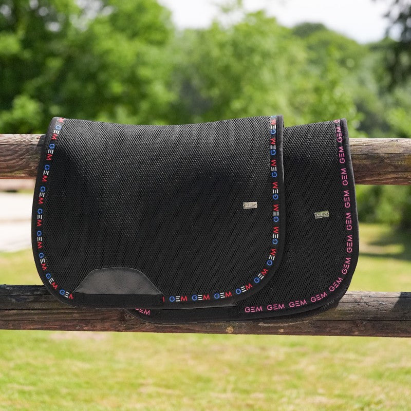 GEM - Zadeldek mesh zwart/ roze | - Ohlala