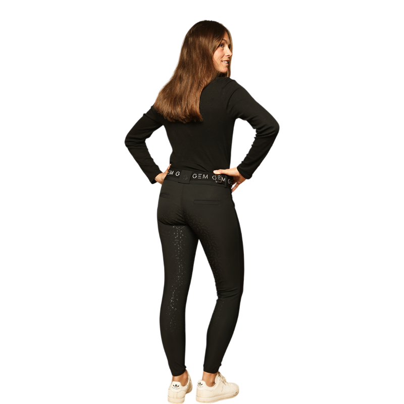 GEM - Pantalon d'équitation femme John full grip noir | - Ohlala