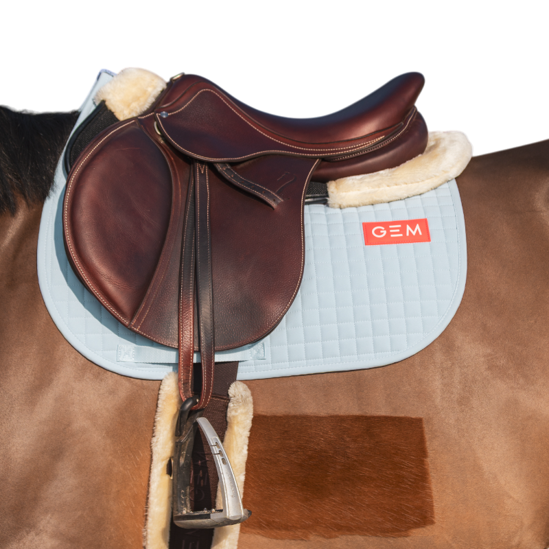 GEM - Tapis de selle Leo bleu ciel | - Ohlala