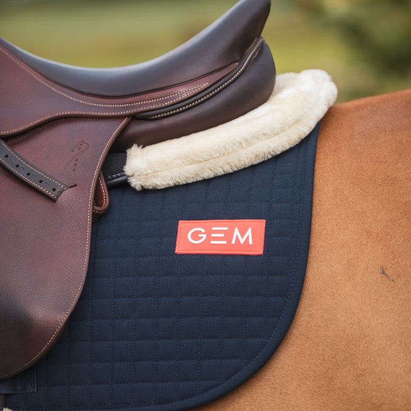 GEM - Tapis de selle Leo bleu marine | - Ohlala