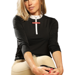 GEM - Polo de concours manches longues femme Archie noir