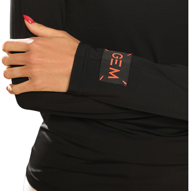 GEM - Polo de concours manches longues femme Archie noir