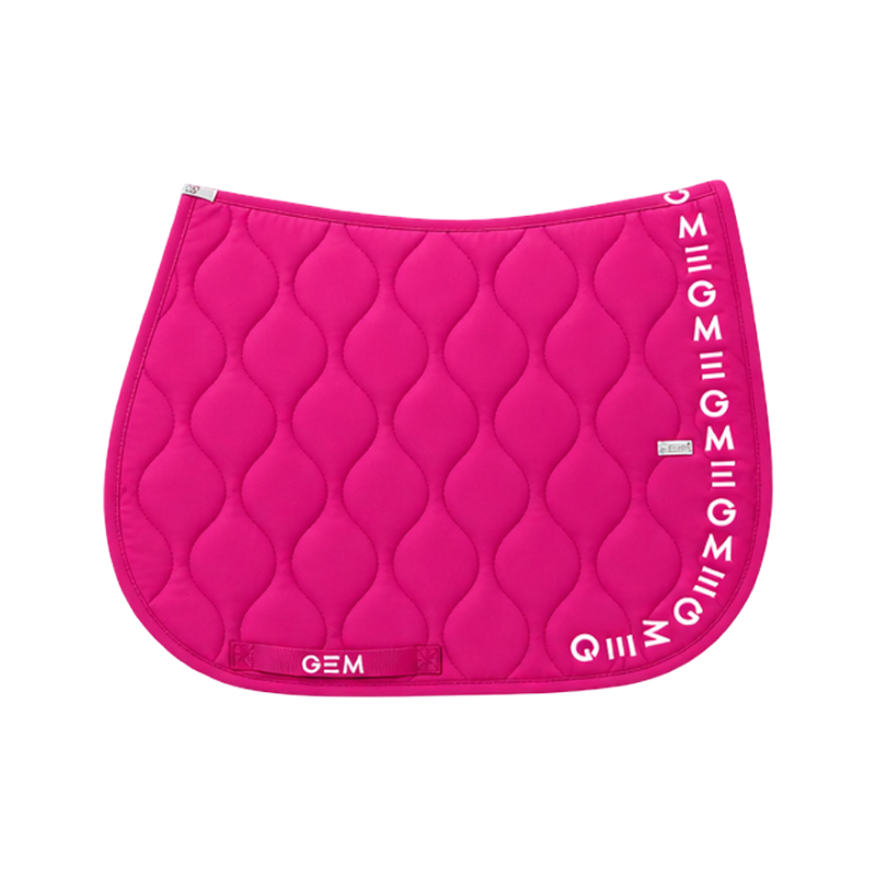 GEM - Tapis de selle Essentiel rose magenta/ logo blanc