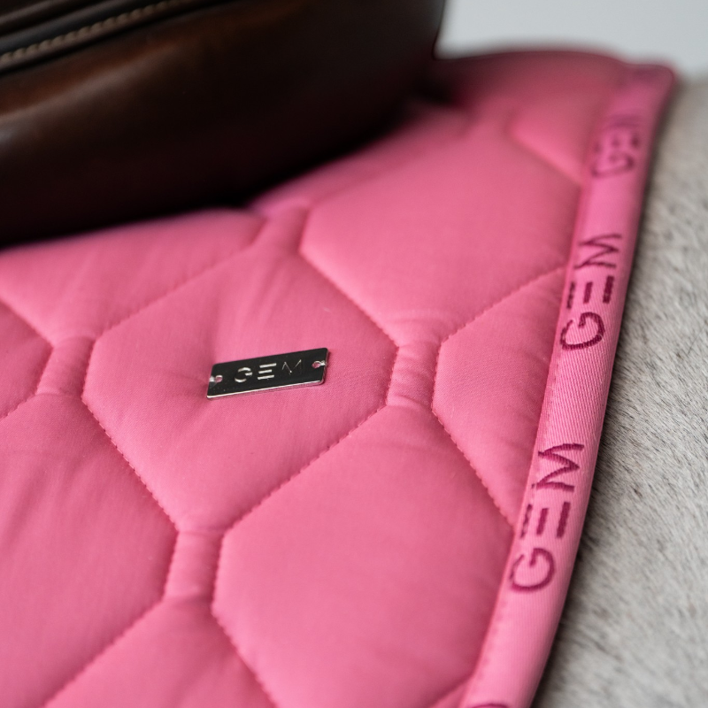 GEM - Tapis de selle Love rose pailleté