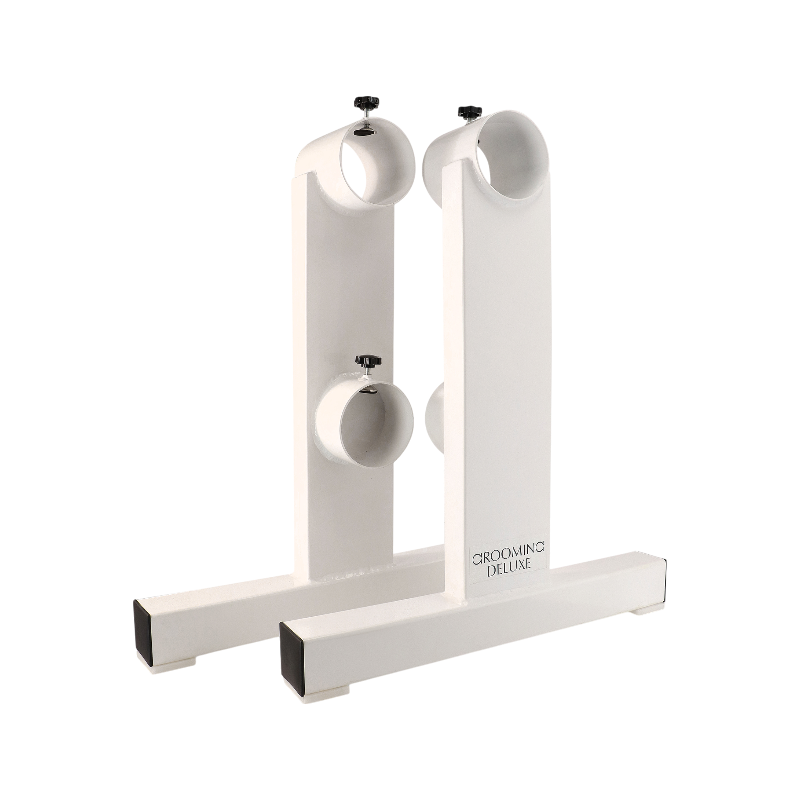 Grooming Deluxe - Cavaletti en T aluminium blanc (x2)