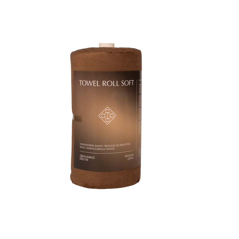 Rouleau de serviettes microfibre marron - Grooming Deluxe