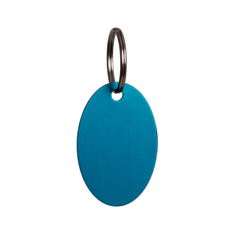 Grooming Deluxe - Médaille à graver ovale light blue | - Ohlala
