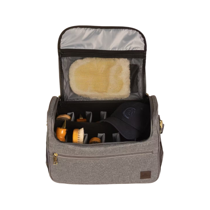 Grooming Deluxe - Set Grooming bag de pansage gris + brosses | - Ohlala