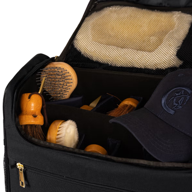 Grooming Deluxe - Set Grooming bag de pansage noir + brosses