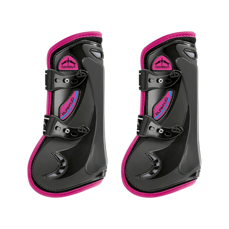 Veredus - Open beenbeschermers Olympus Vento Color Edition zwart/roze x2 | - Ohlala