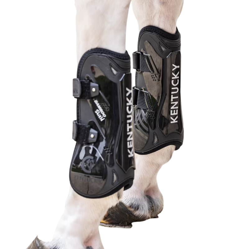 Kentucky Horsewear - Guêtres à velcro Bambou noir | - Ohlala