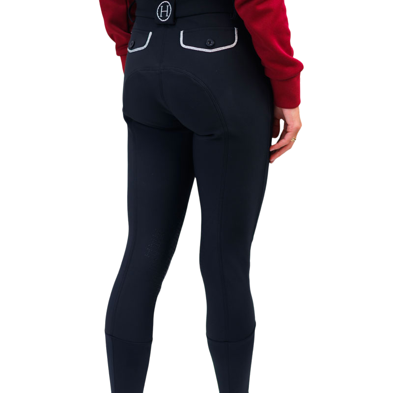 Harcour - Pantalon d'équitation polaire femme Jaipur noir