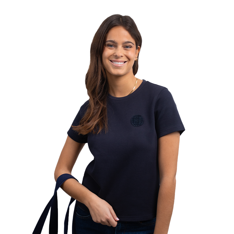 T-shirt Femme Ariat, Bleu Marine, Manches Courtes, Taille S, D'occasion