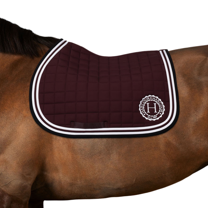 Harcour - Tapis de selle Soft aubergine | - Ohlala