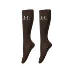 Harcour - Chaussettes d'équitation Badminton cacao (x2)
