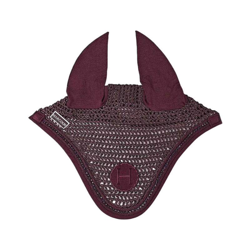 Harcour - Bonnet pour chevaux Fablir aubergine