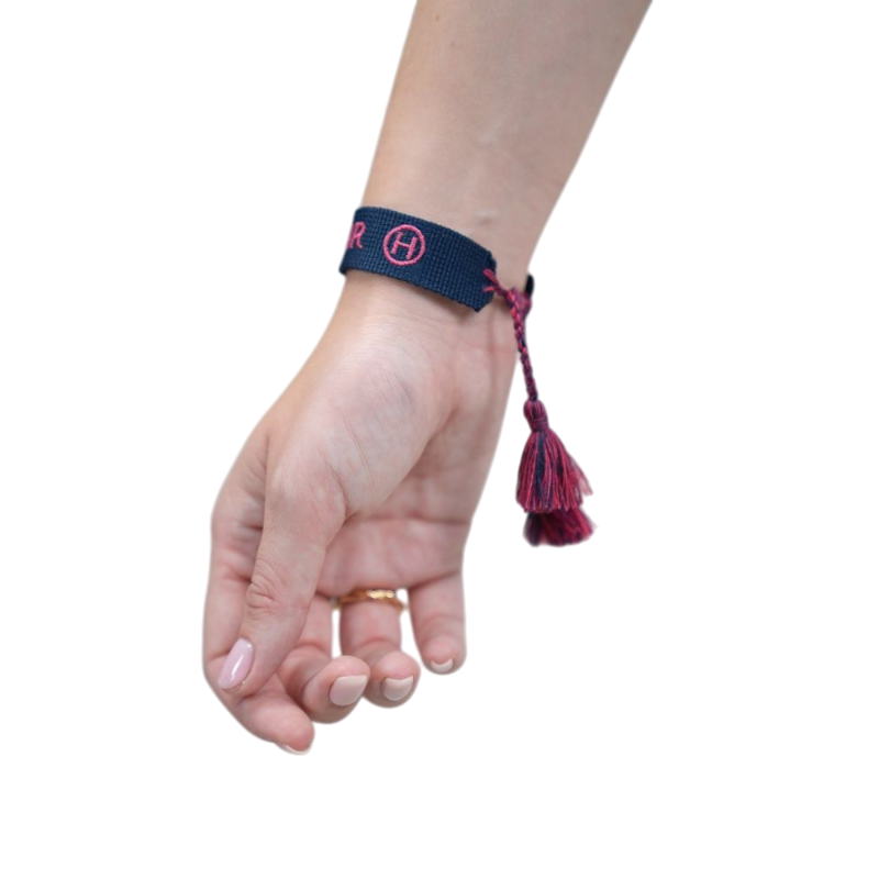 Harcour - Bracelet Octobre Rose marine/ rose
