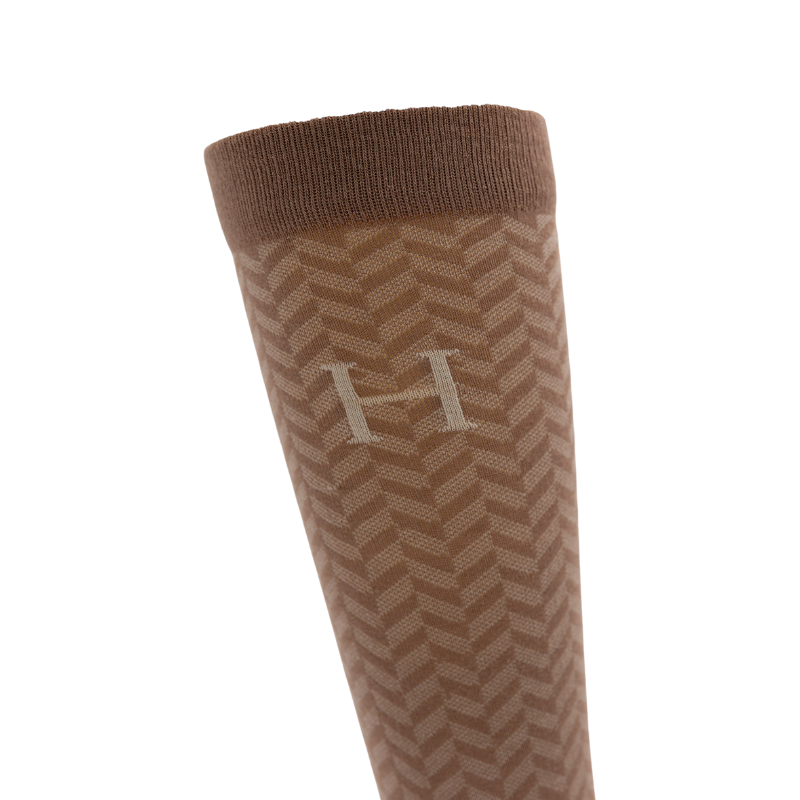 Harcour - Chaussettes d'équitation Carly vigne/ marine/ chevron (x3)
