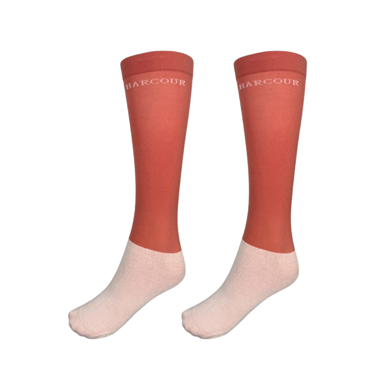 Harcour - Chaussettes d'équitation Vaya rose aurore (x2) | - Ohlala