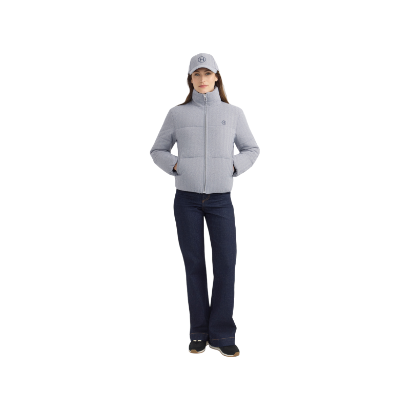 Harcour - Doudoune manches longues femme Colombine chevron/ marine