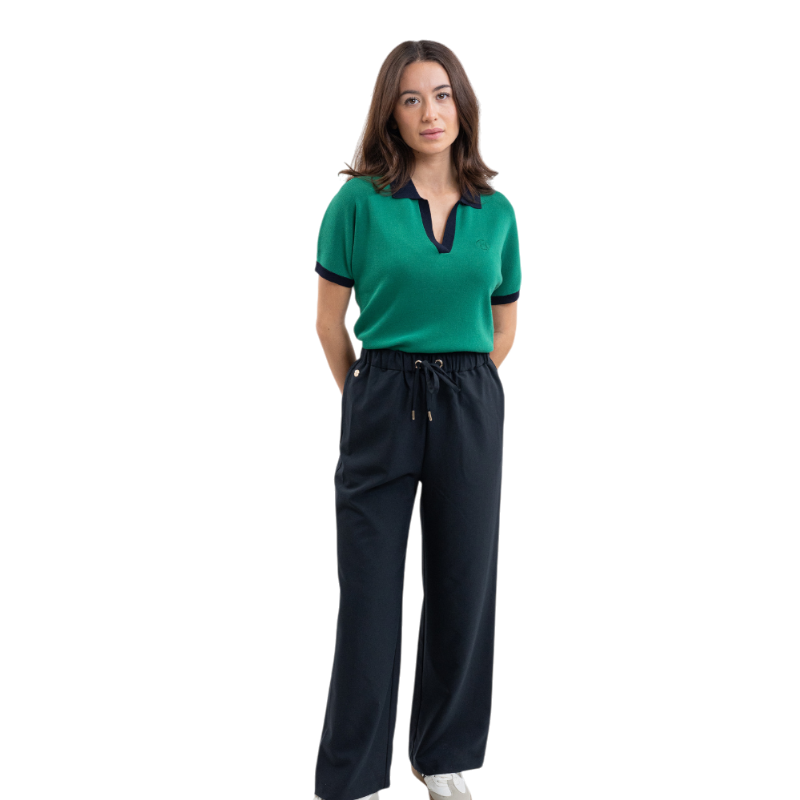 Harcour - Pantalon fluide femme Paisley marine | - Ohlala