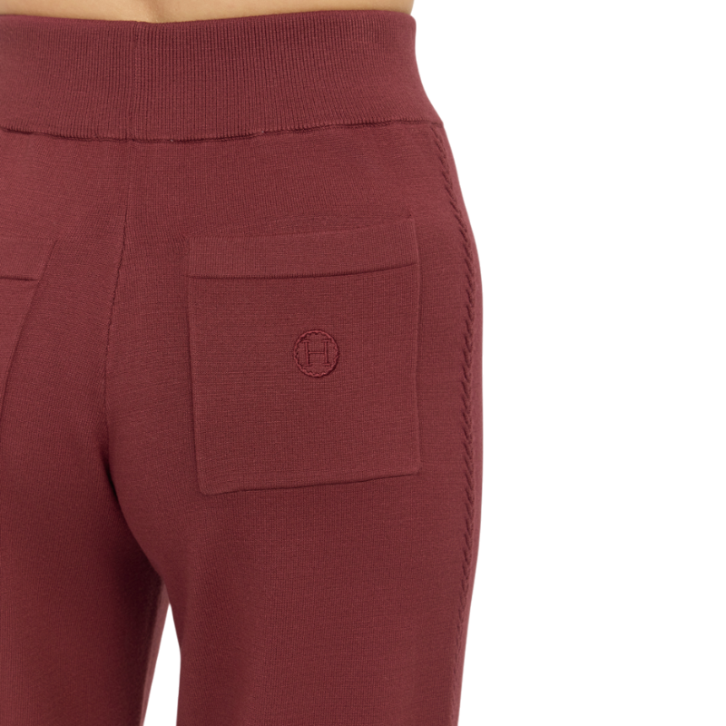 Harcour - Pantalon maille femme Chelsea vigne