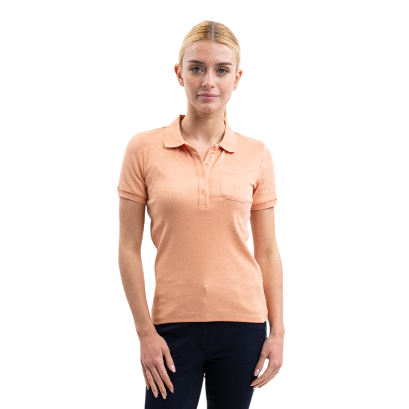 Harcour - Polo manches courtes femme Pamoly abricot | - Ohlala