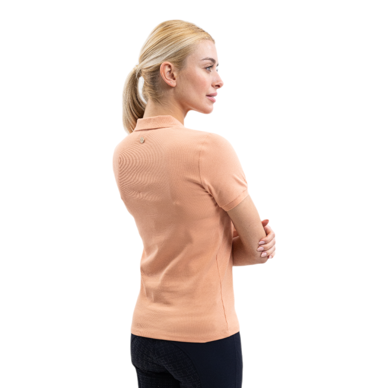 Harcour - Polo manches courtes femme Pamoly abricot | - Ohlala