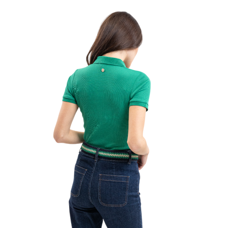Harcour - Polo manches courtes femme Pamoly emerald green | - Ohlala