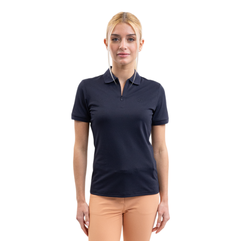 Harcour - Polo manches courtes femme Popsy marine