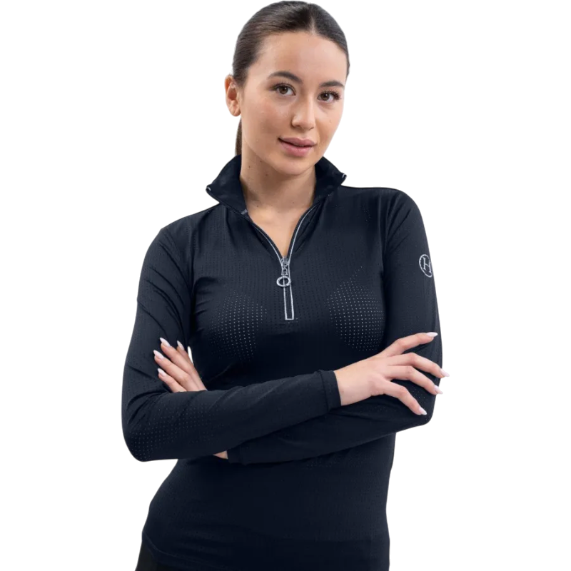 Harcour - Polo manches longues femme Breezi marine