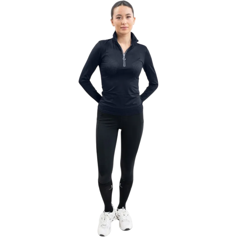 Harcour - Polo manches longues femme Breezi marine